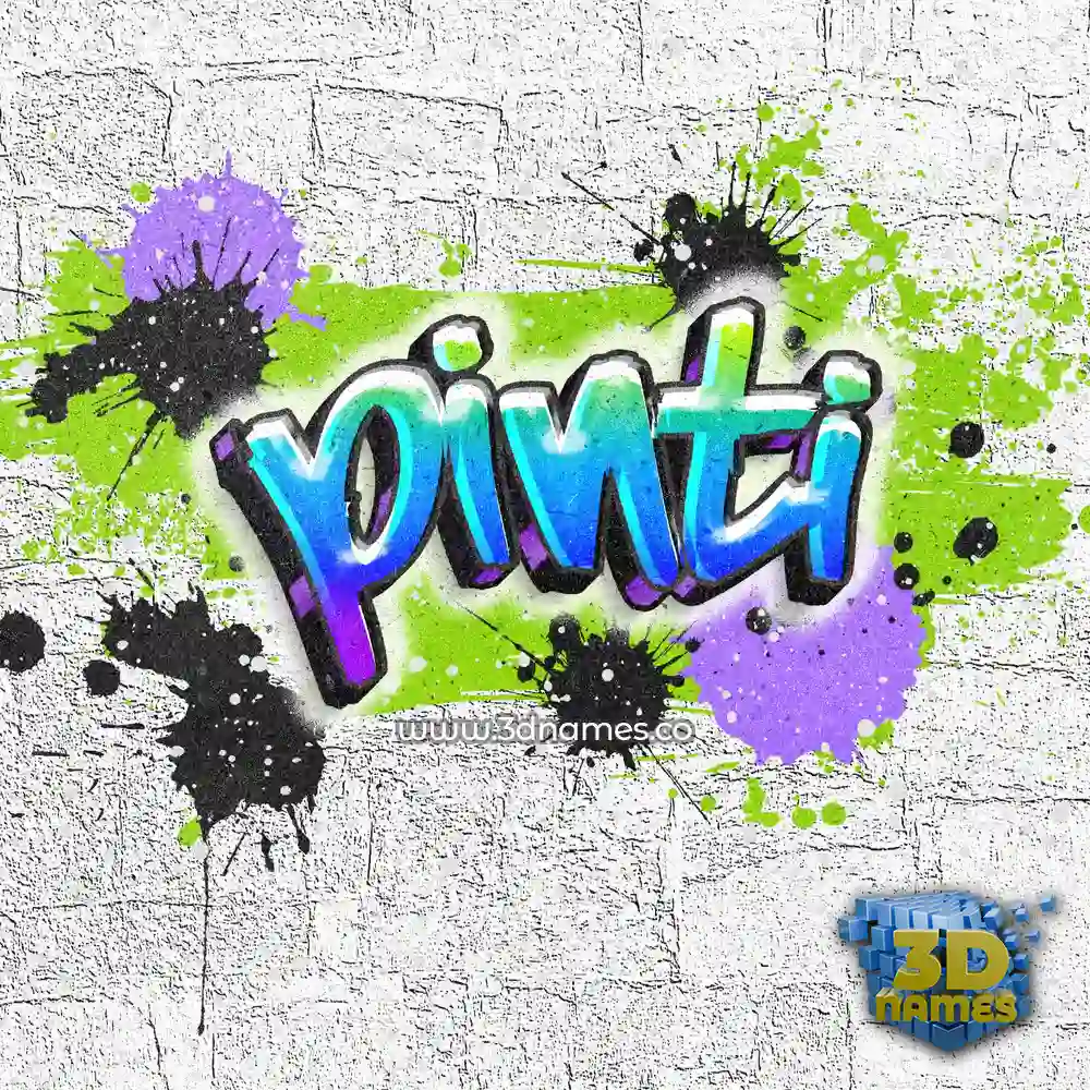 pinti in Graffiti Grunge style - 3D name wallpaper
