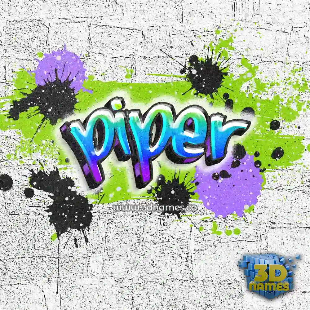 piper in Graffiti Grunge style - 3D name wallpaper