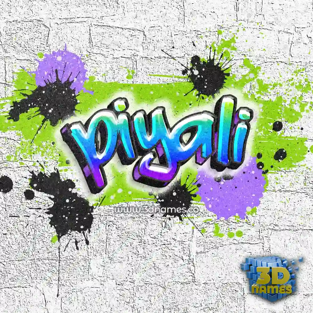 piyali in Graffiti Grunge style - 3D name wallpaper