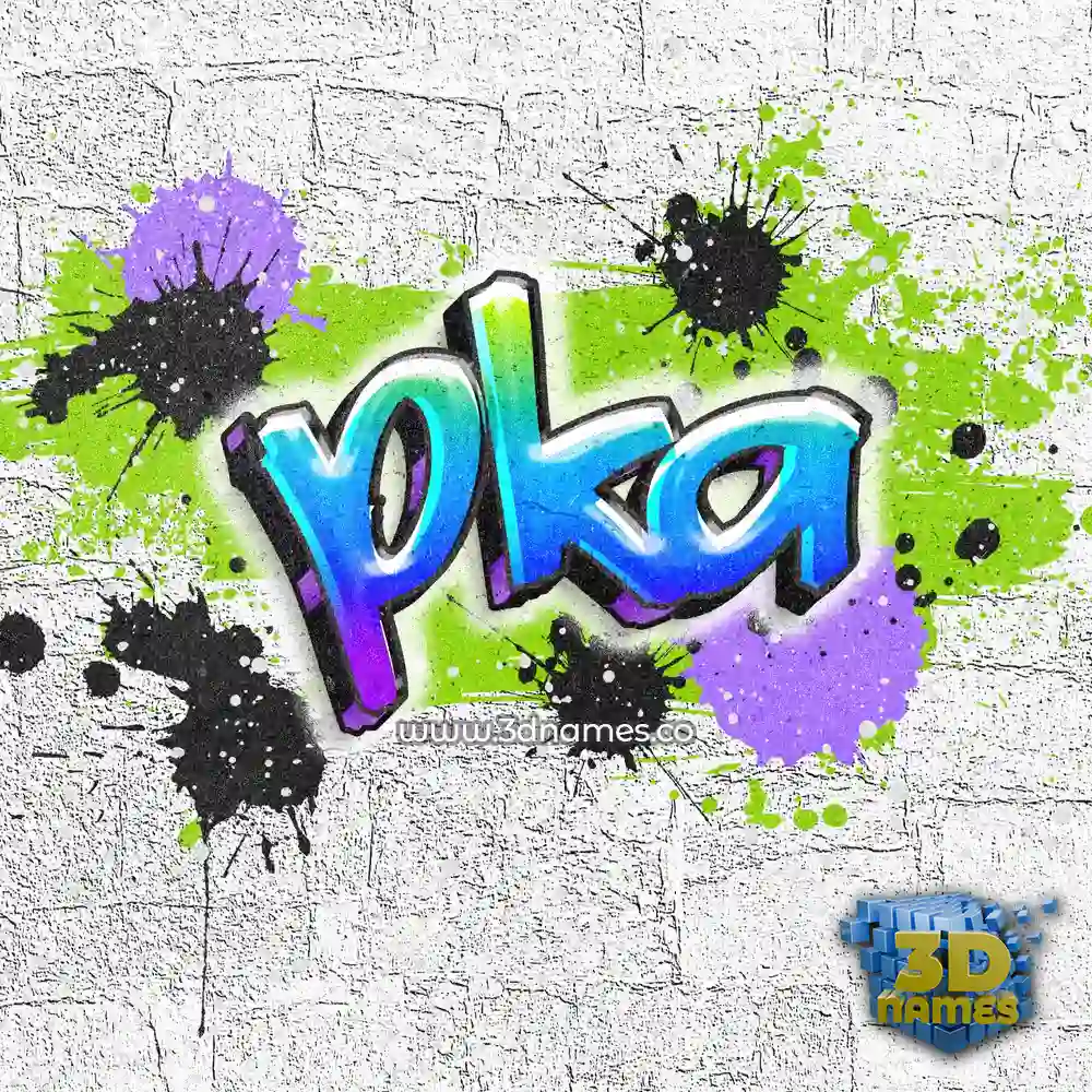 pka in Graffiti Grunge style - 3D name wallpaper