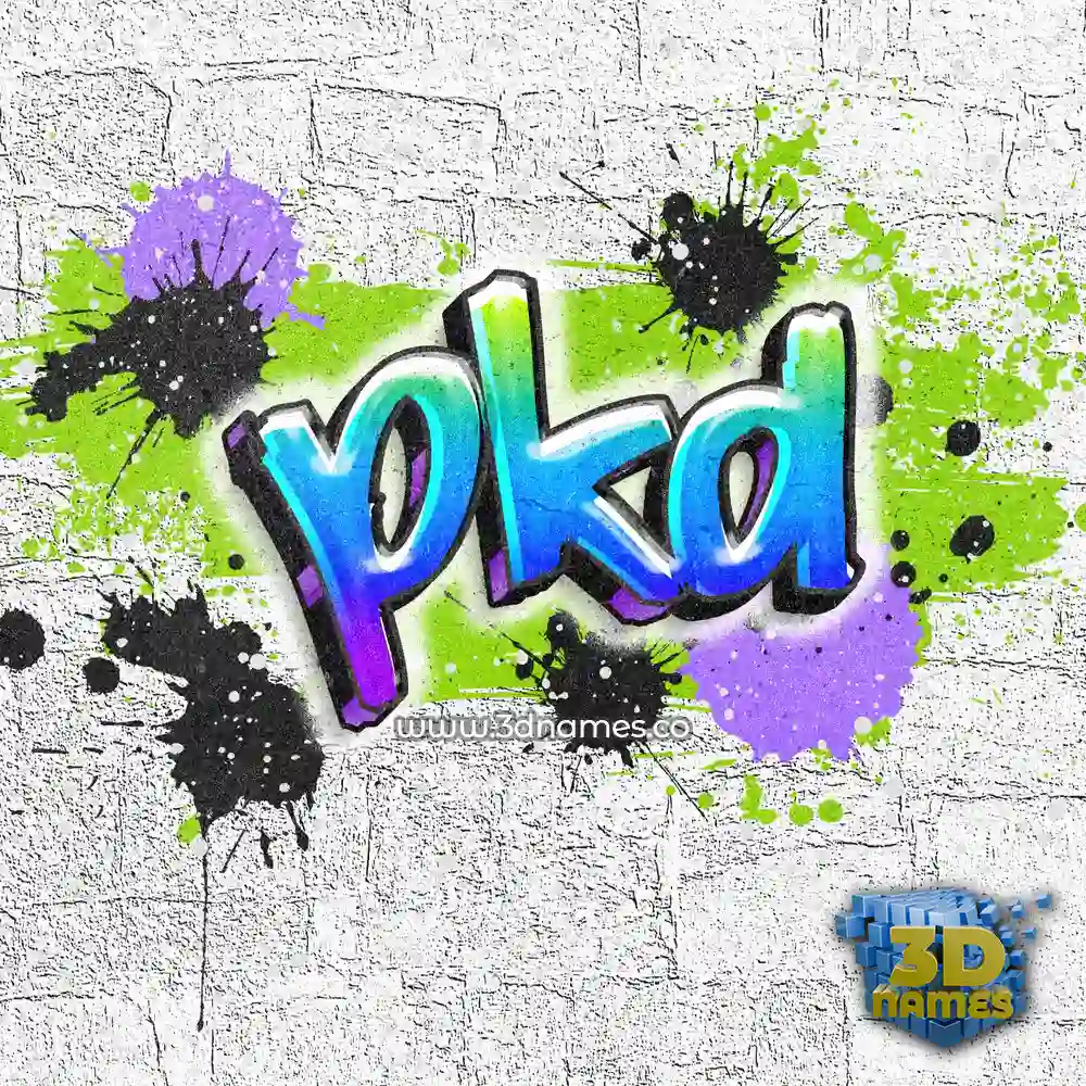 pkd in Graffiti Grunge style - 3D name wallpaper