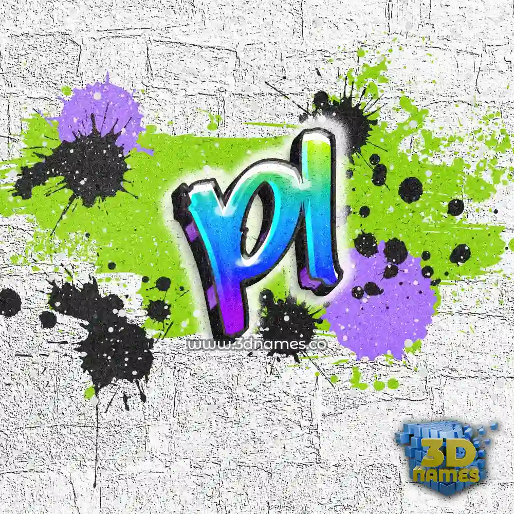 pl in Graffiti Grunge style - 3D name wallpaper