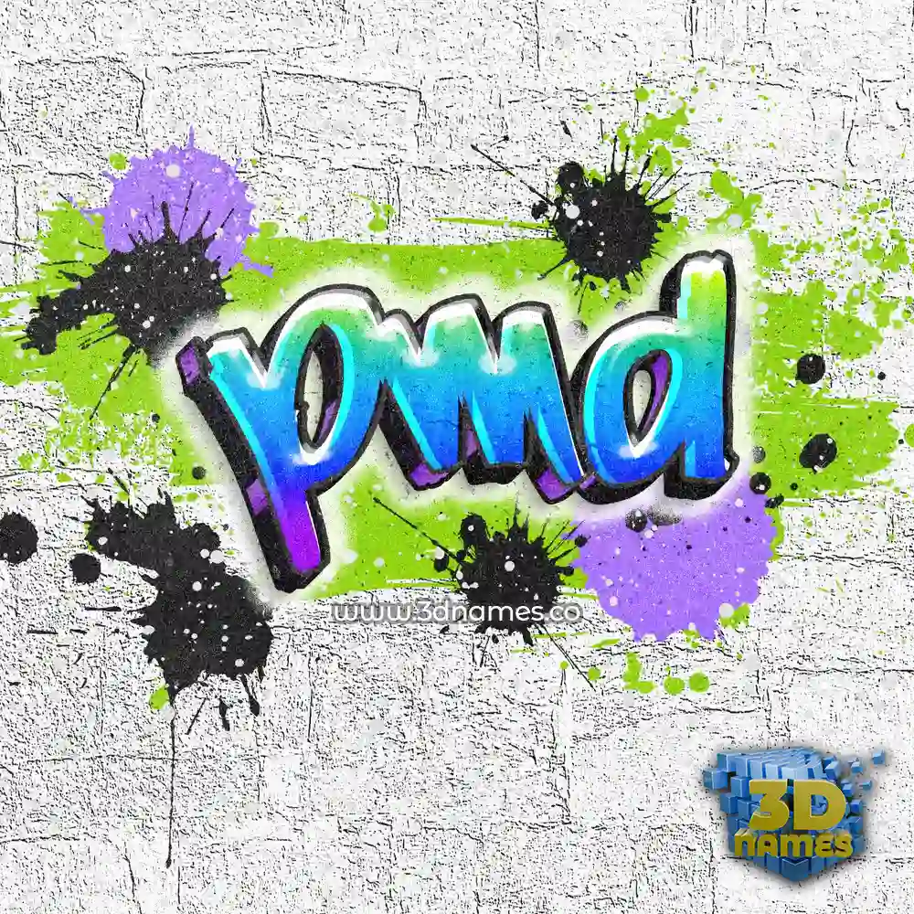 pmd in Graffiti Grunge style - 3D name wallpaper