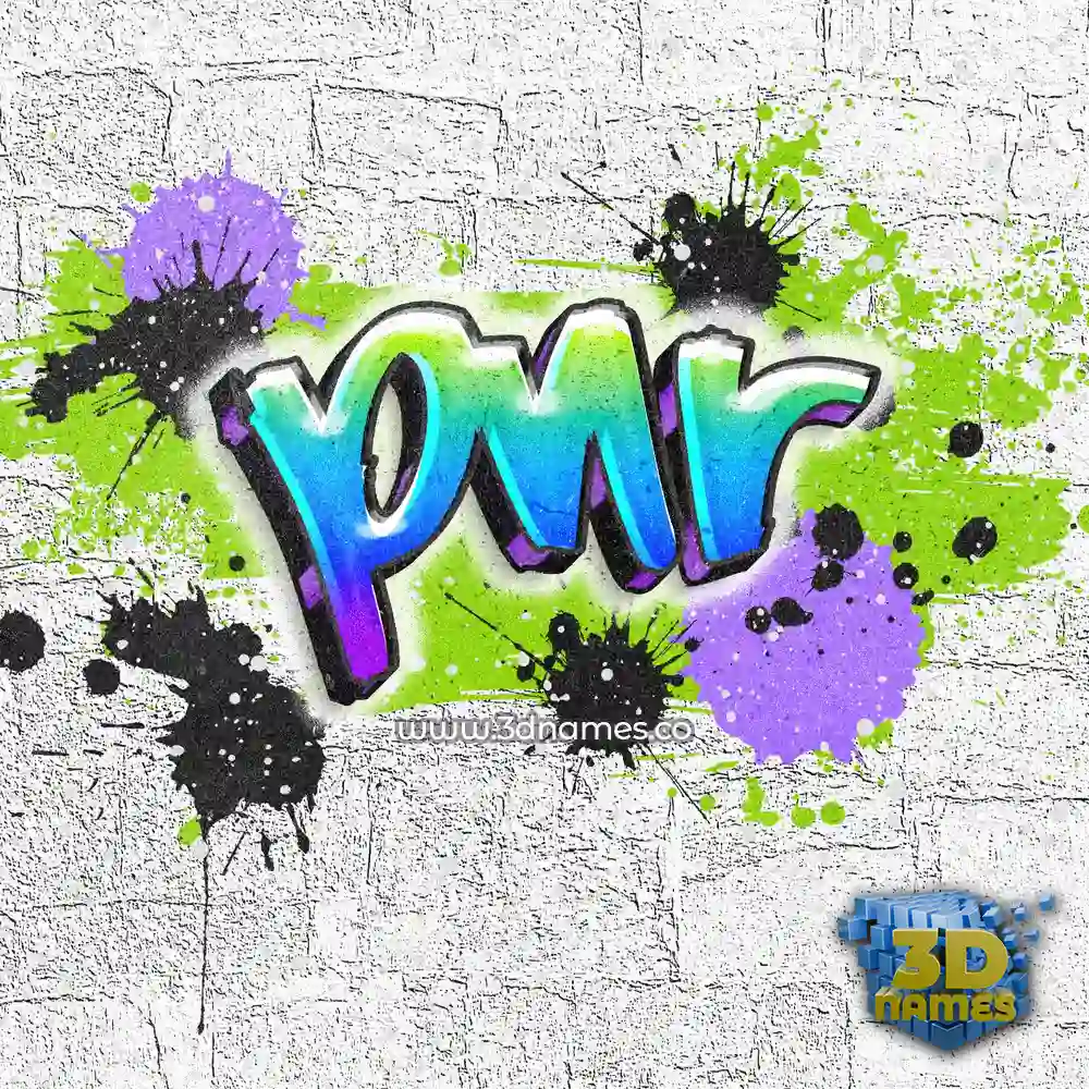 pnr in Graffiti Grunge style - 3D name wallpaper