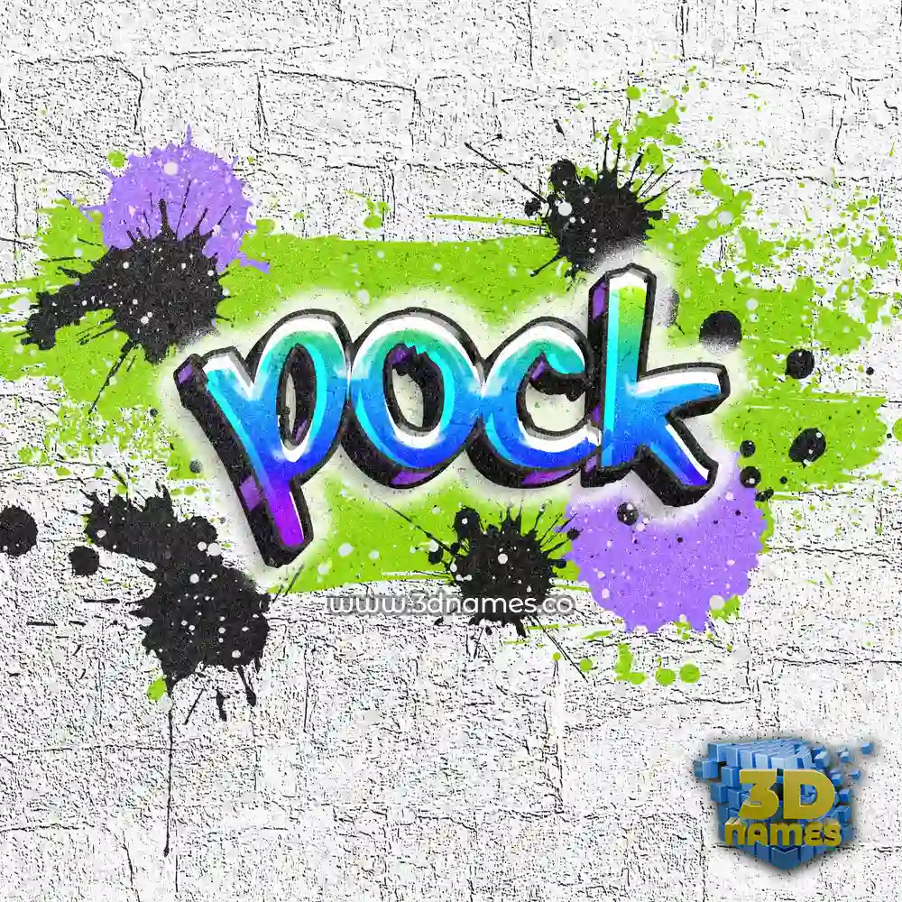 pock in Graffiti Grunge style - 3D name wallpaper