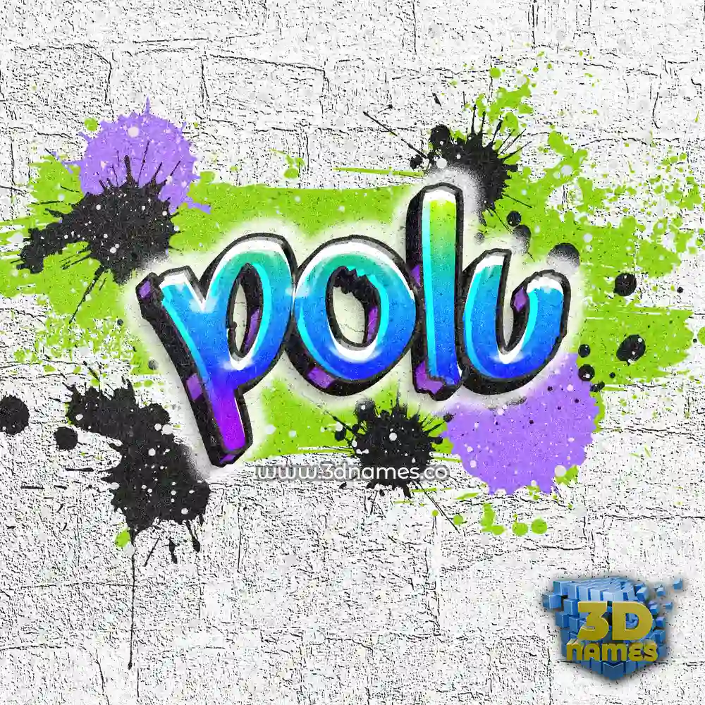 polu in Graffiti Grunge style - 3D name wallpaper
