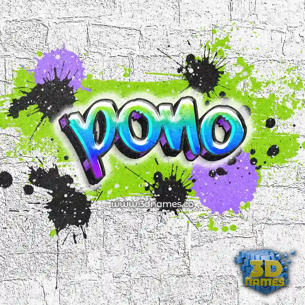 pono in Graffiti Grunge style - 3D name wallpaper