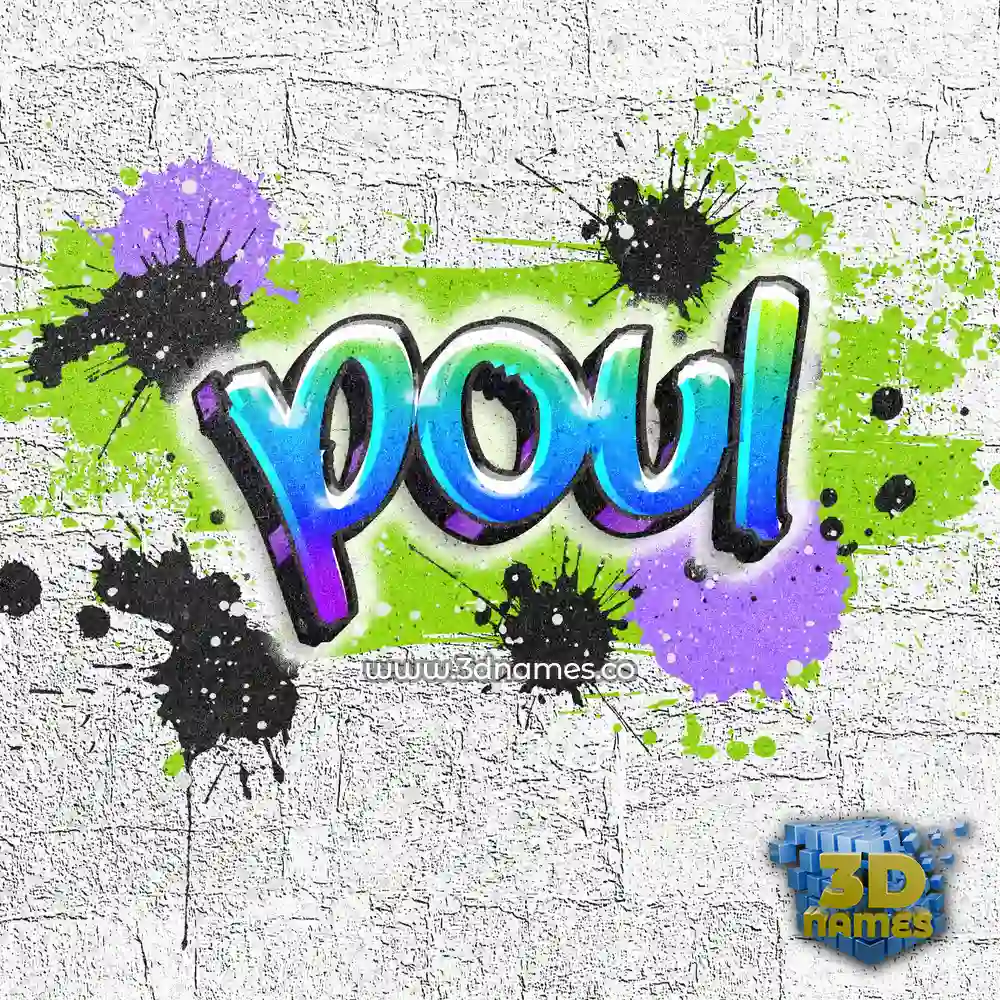 poul in Graffiti Grunge style - 3D name wallpaper