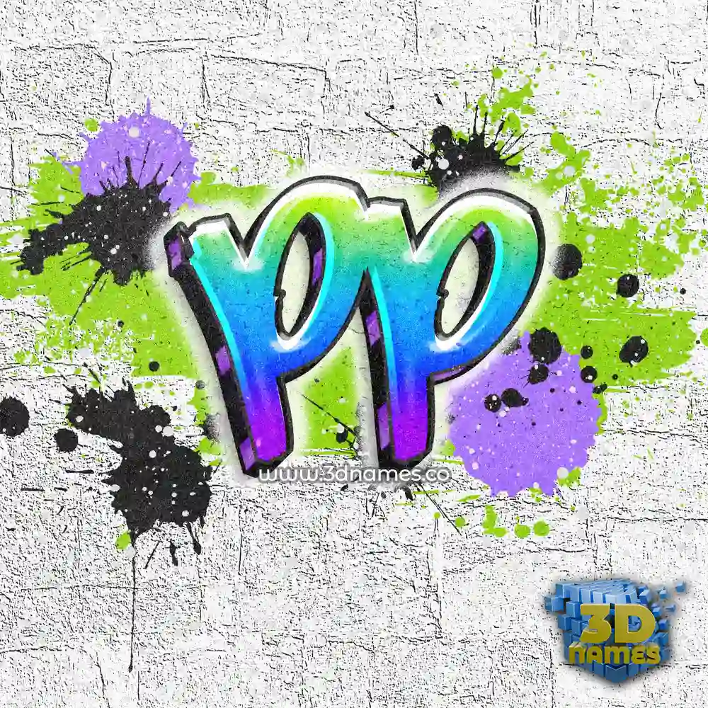 pp in Graffiti Grunge style - 3D name wallpaper