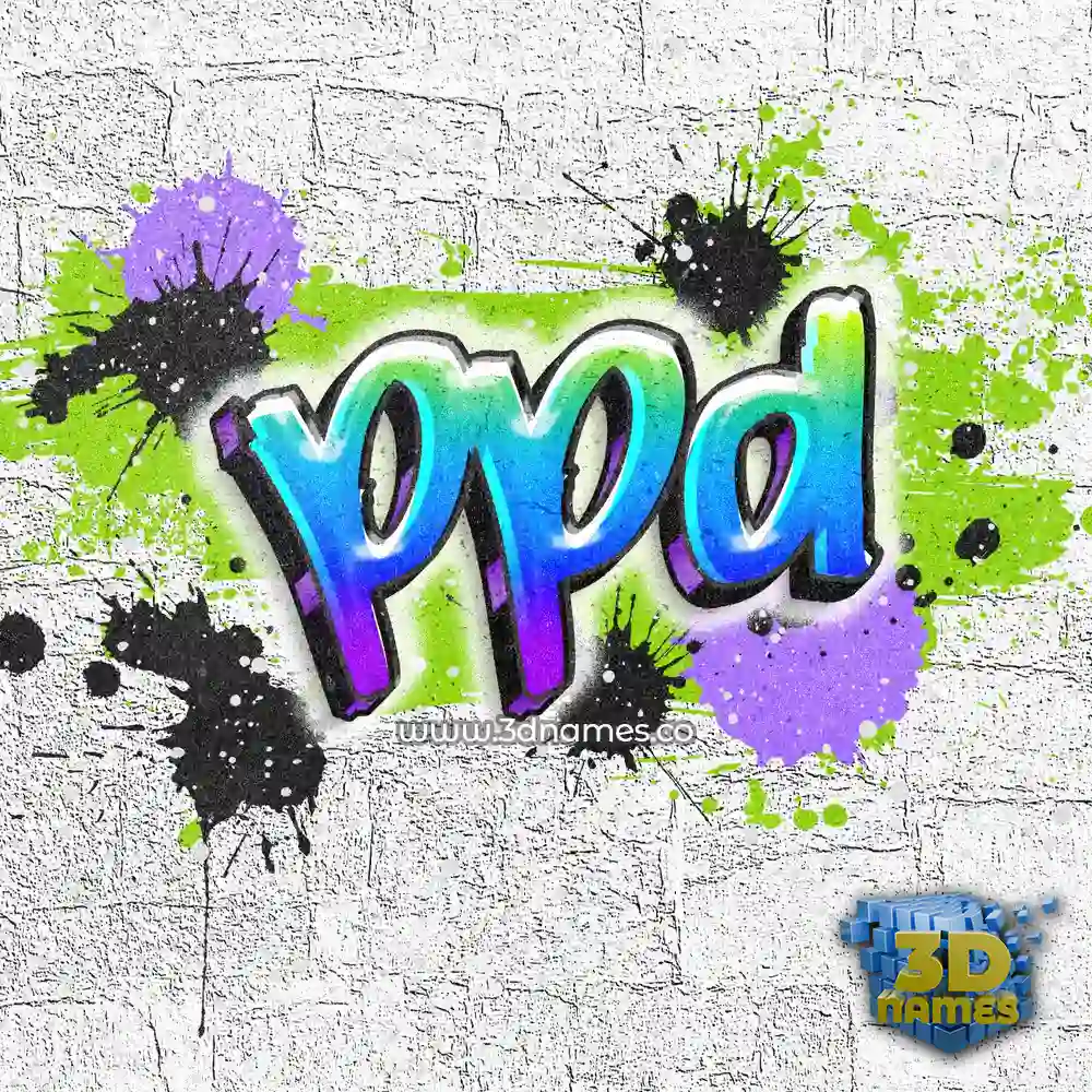 ppd in Graffiti Grunge style - 3D name wallpaper