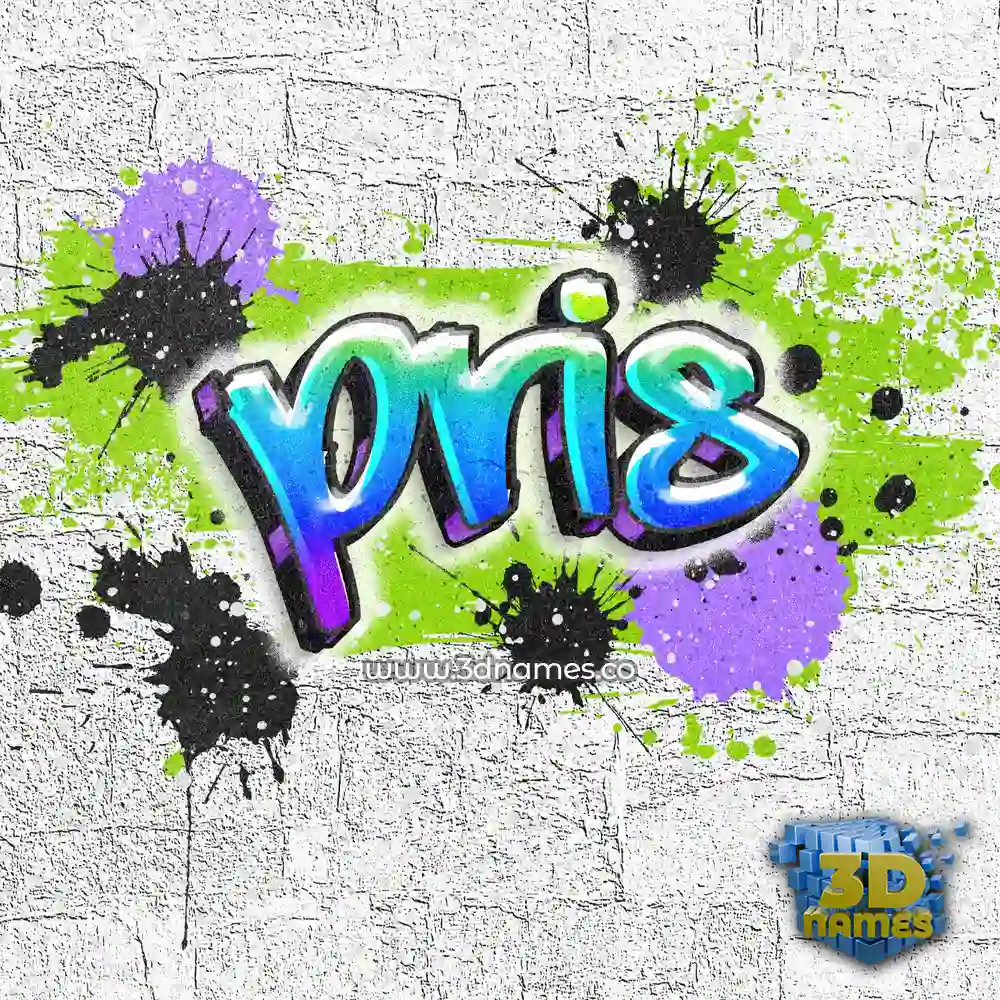 pris in Graffiti Grunge style - 3D name wallpaper