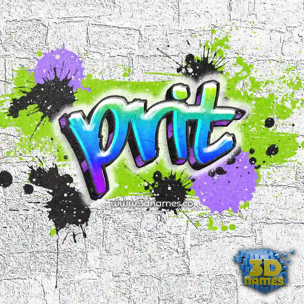 prit in Graffiti Grunge style - 3D name wallpaper