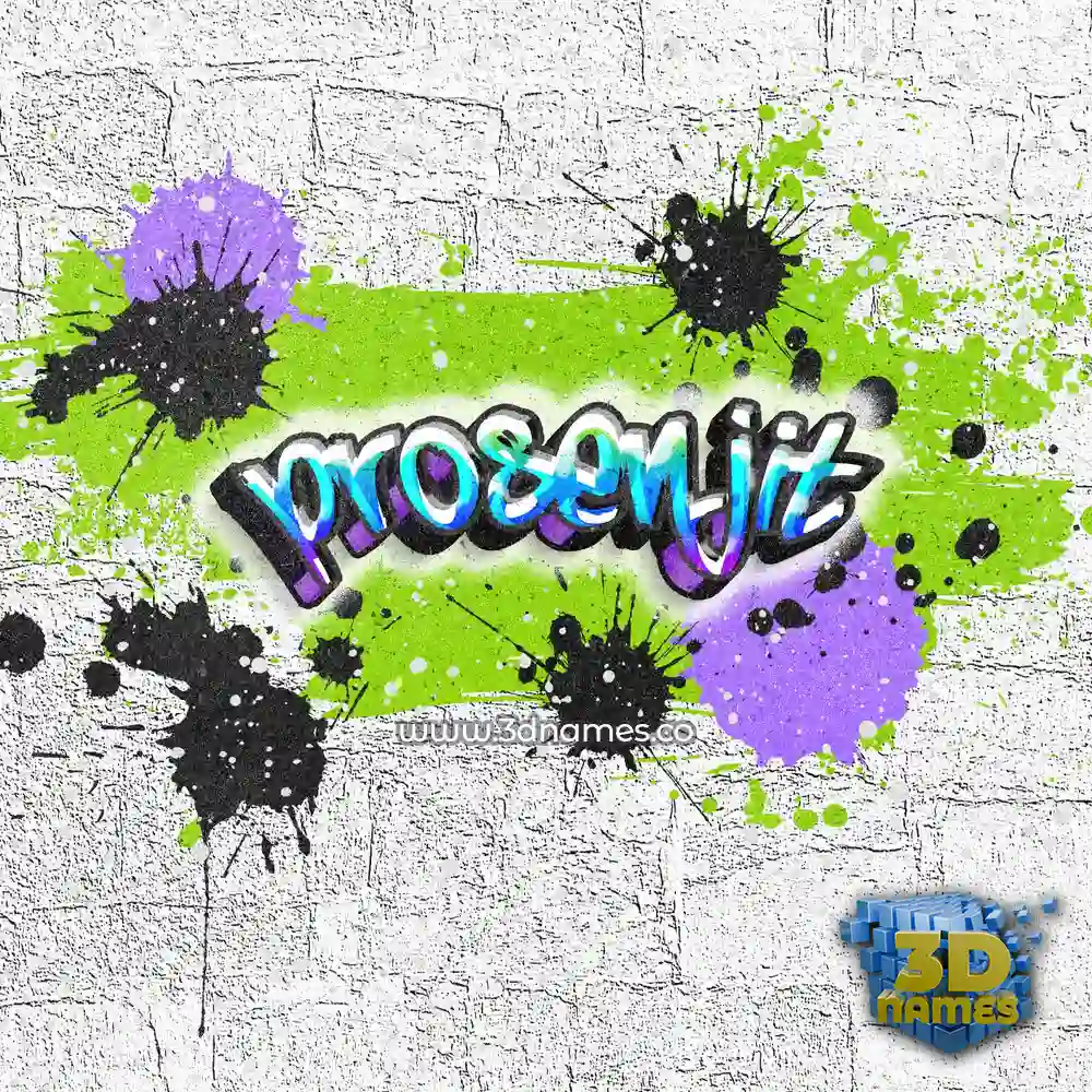 prosenjit in Graffiti Grunge style - 3D name wallpaper