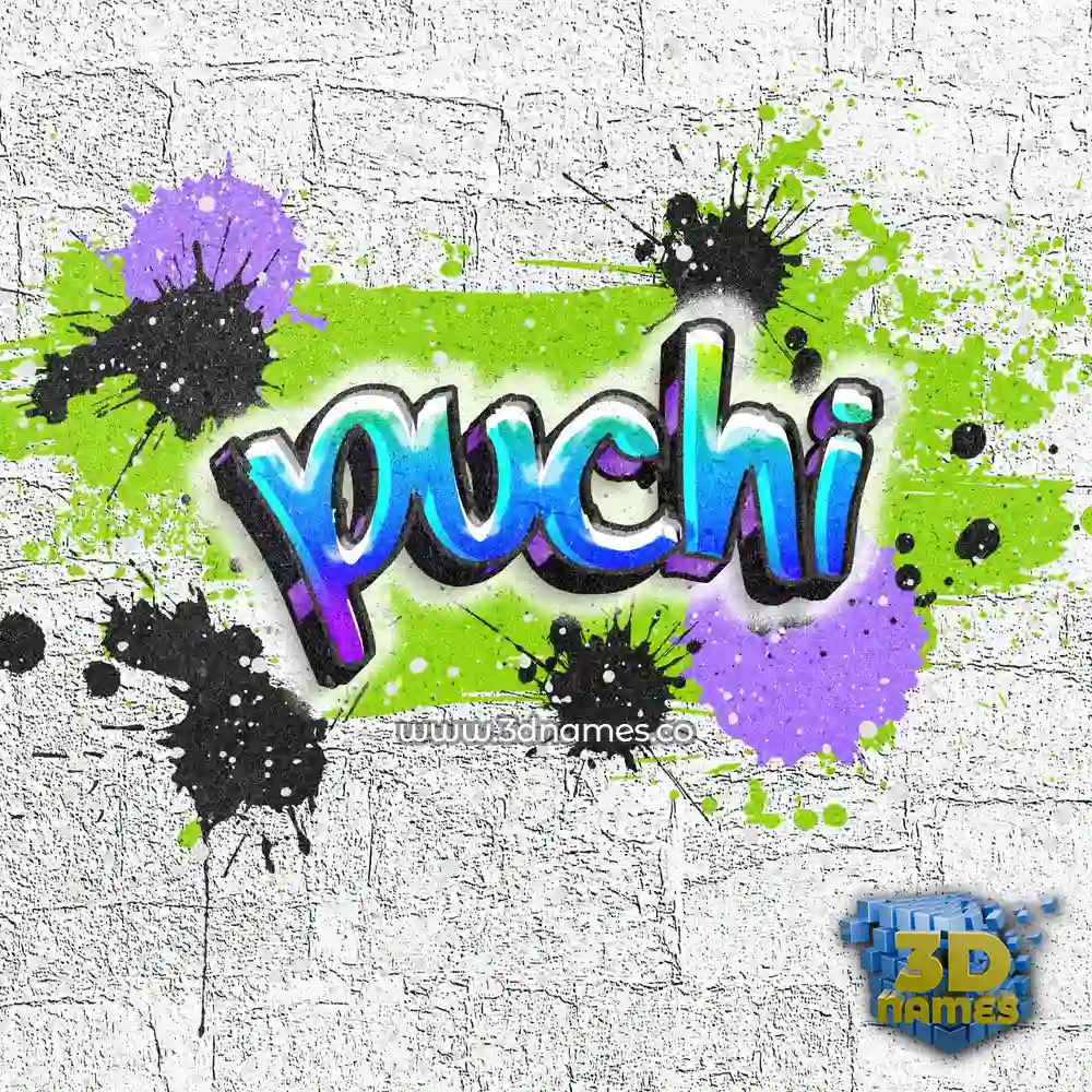 puchi in Graffiti Grunge style - 3D name wallpaper