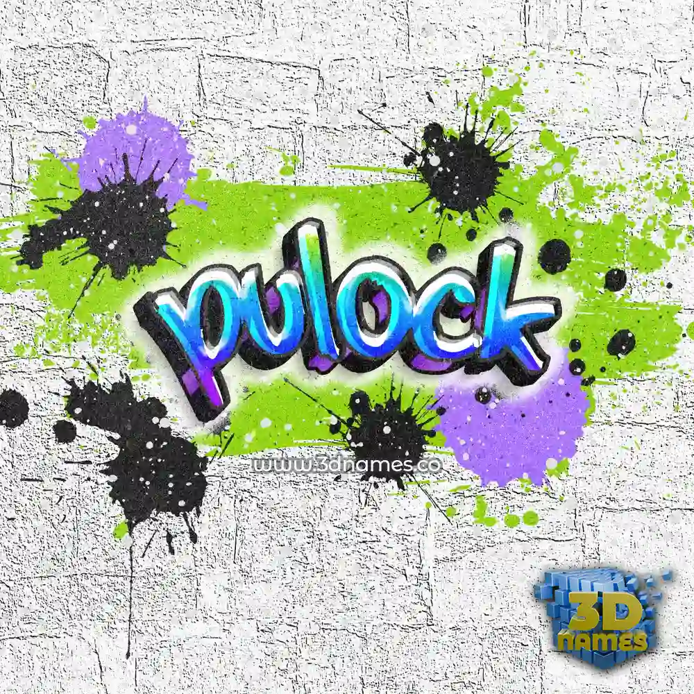 pulock in Graffiti Grunge style - 3D name wallpaper