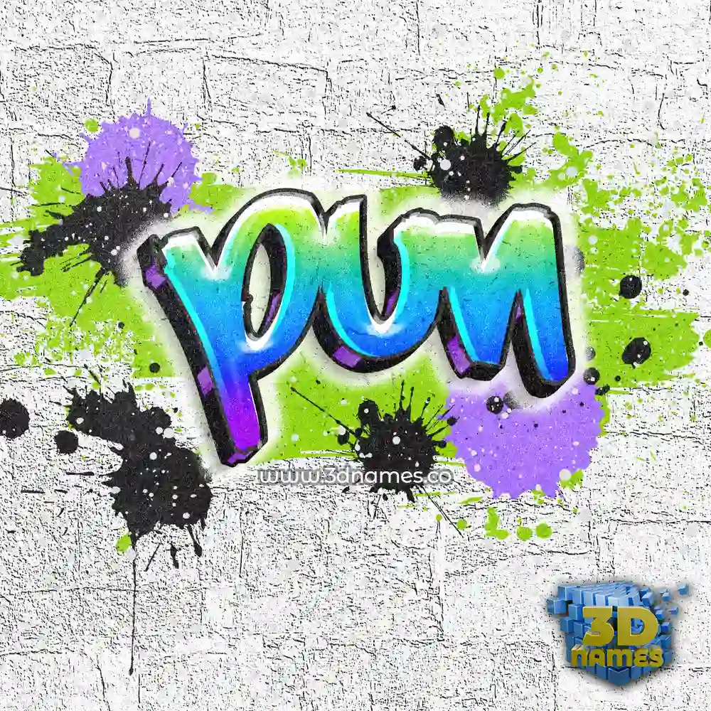 pun in Graffiti Grunge style - 3D name wallpaper