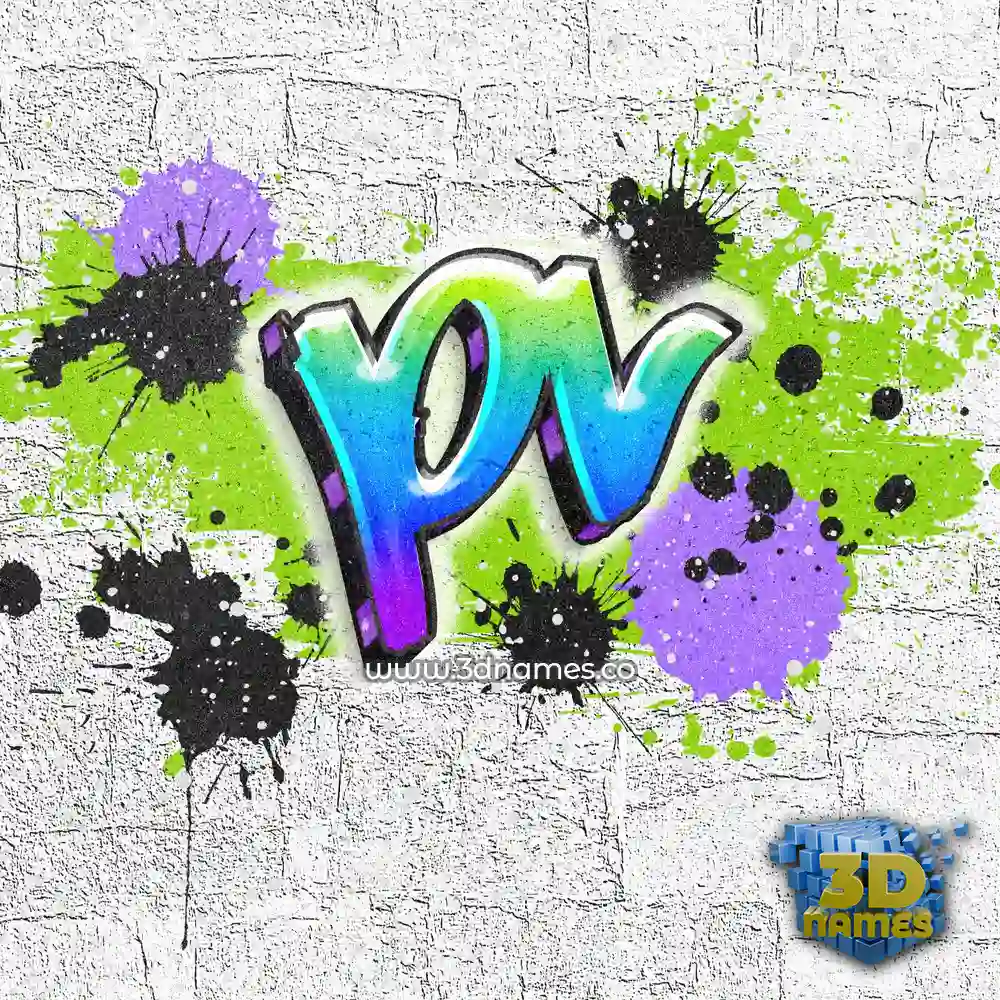 pv in Graffiti Grunge style - 3D name wallpaper