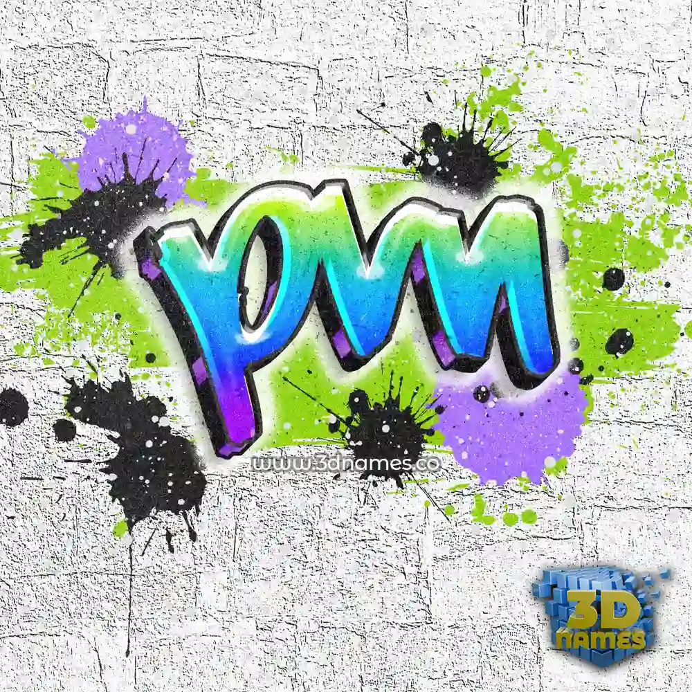 pvn in Graffiti Grunge style - 3D name wallpaper