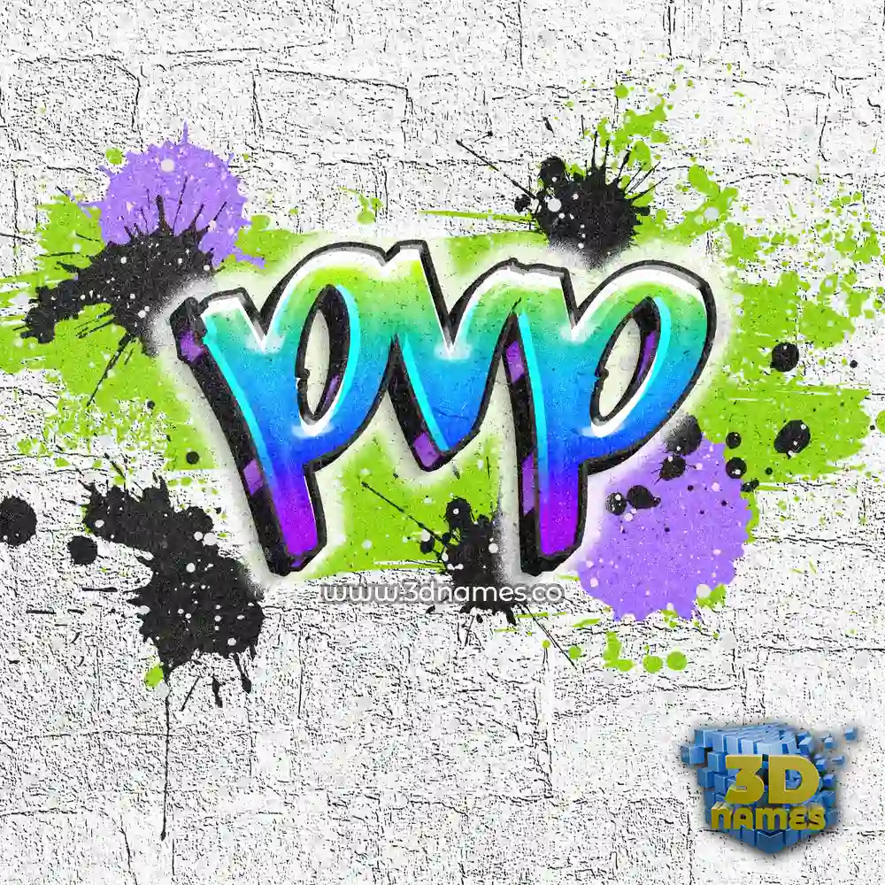 pvp in Graffiti Grunge style - 3D name wallpaper