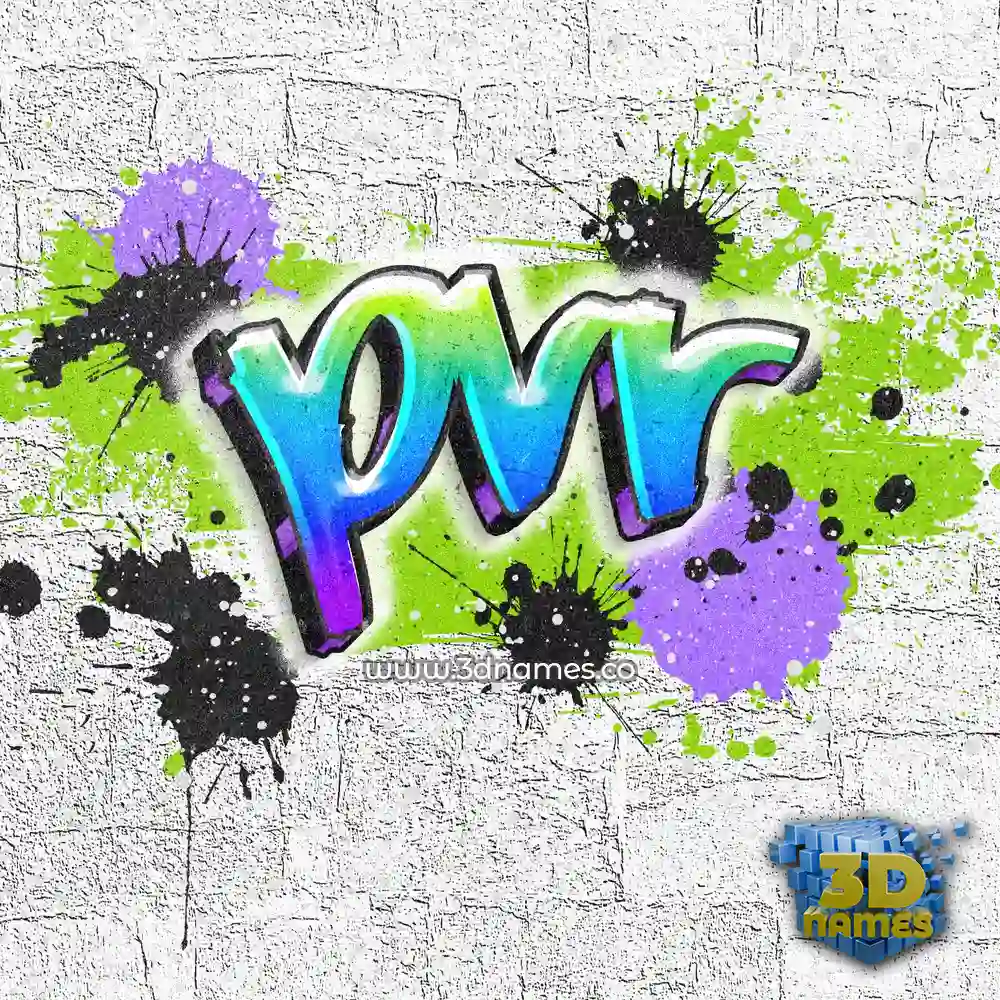 pvr in Graffiti Grunge style - 3D name wallpaper