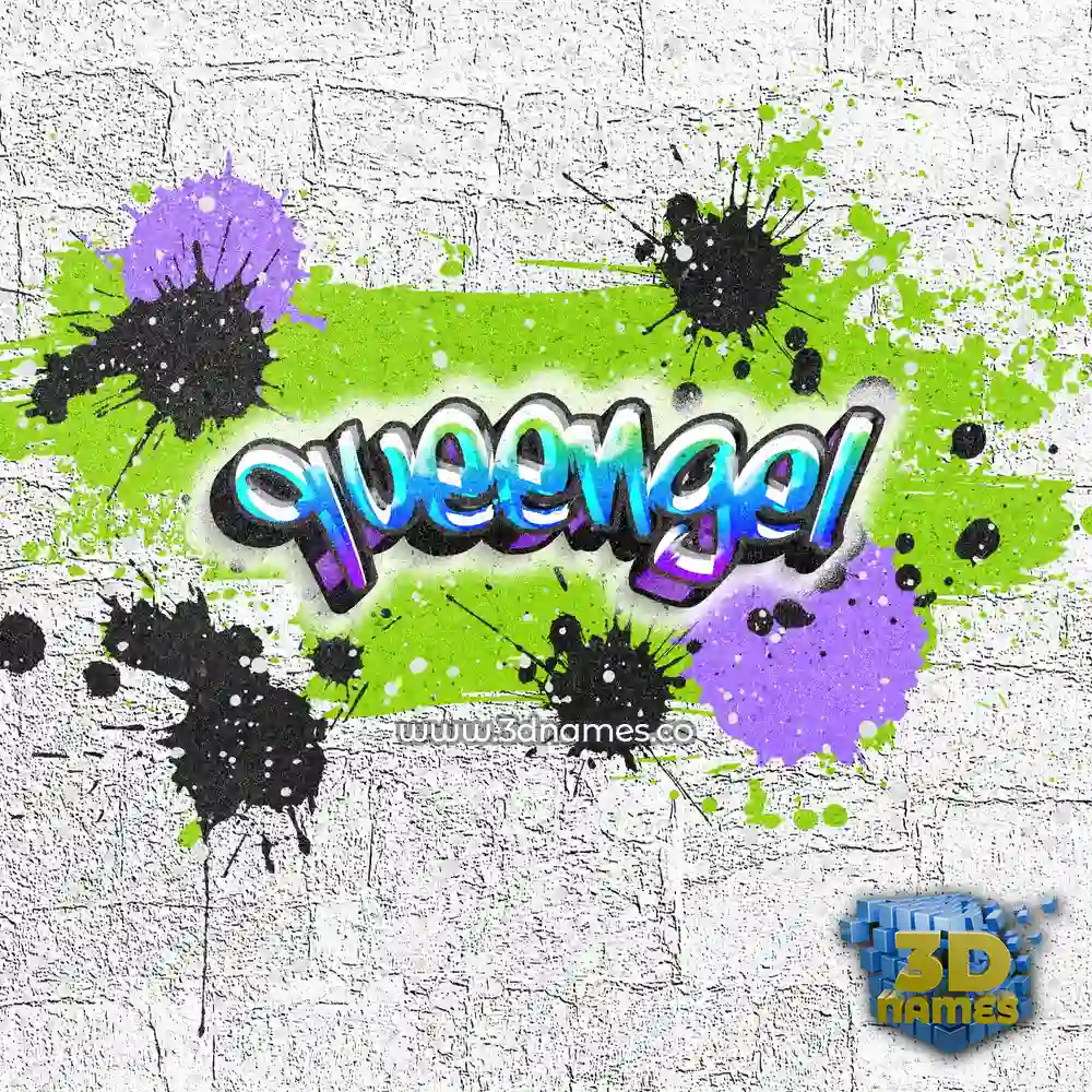 queengel in Graffiti Grunge style - 3D name wallpaper