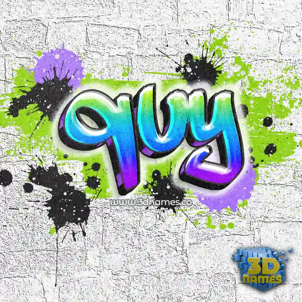 quy in Graffiti Grunge style - 3D name wallpaper