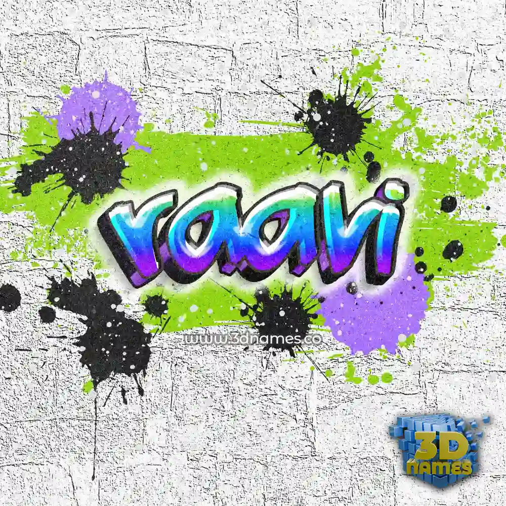 raavi in Graffiti Grunge style - 3D name wallpaper