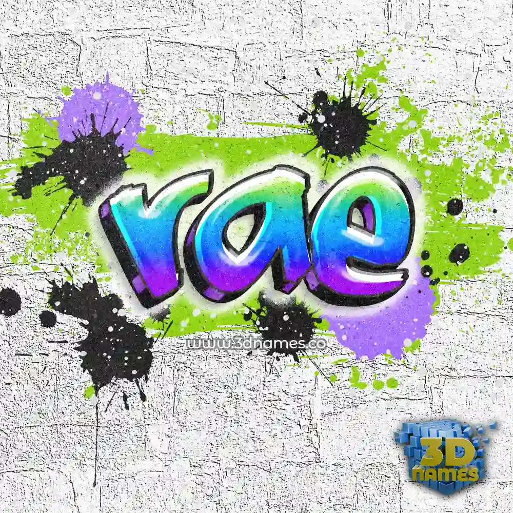 rae in Graffiti Grunge style - 3D name wallpaper