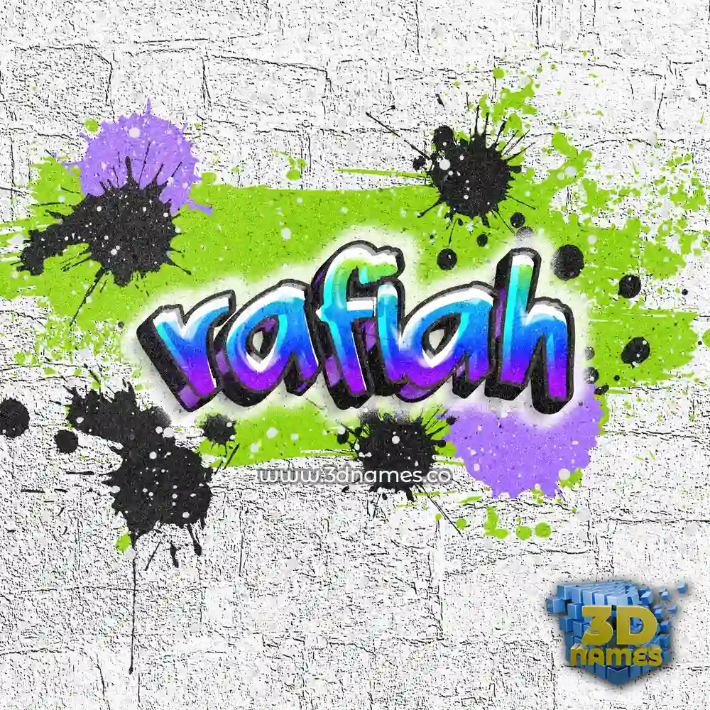rafiah in Graffiti Grunge style - 3D name wallpaper