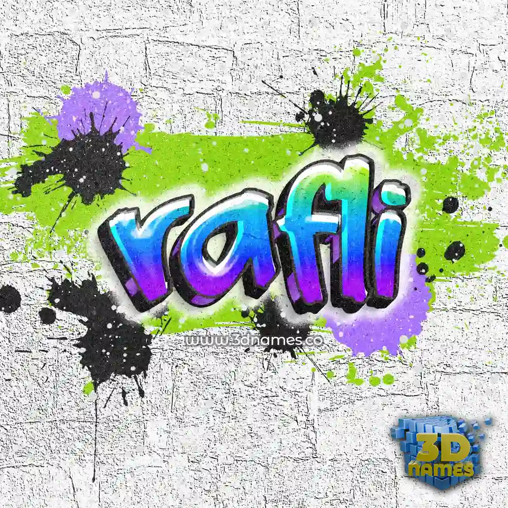 rafli in Graffiti Grunge style - 3D name wallpaper