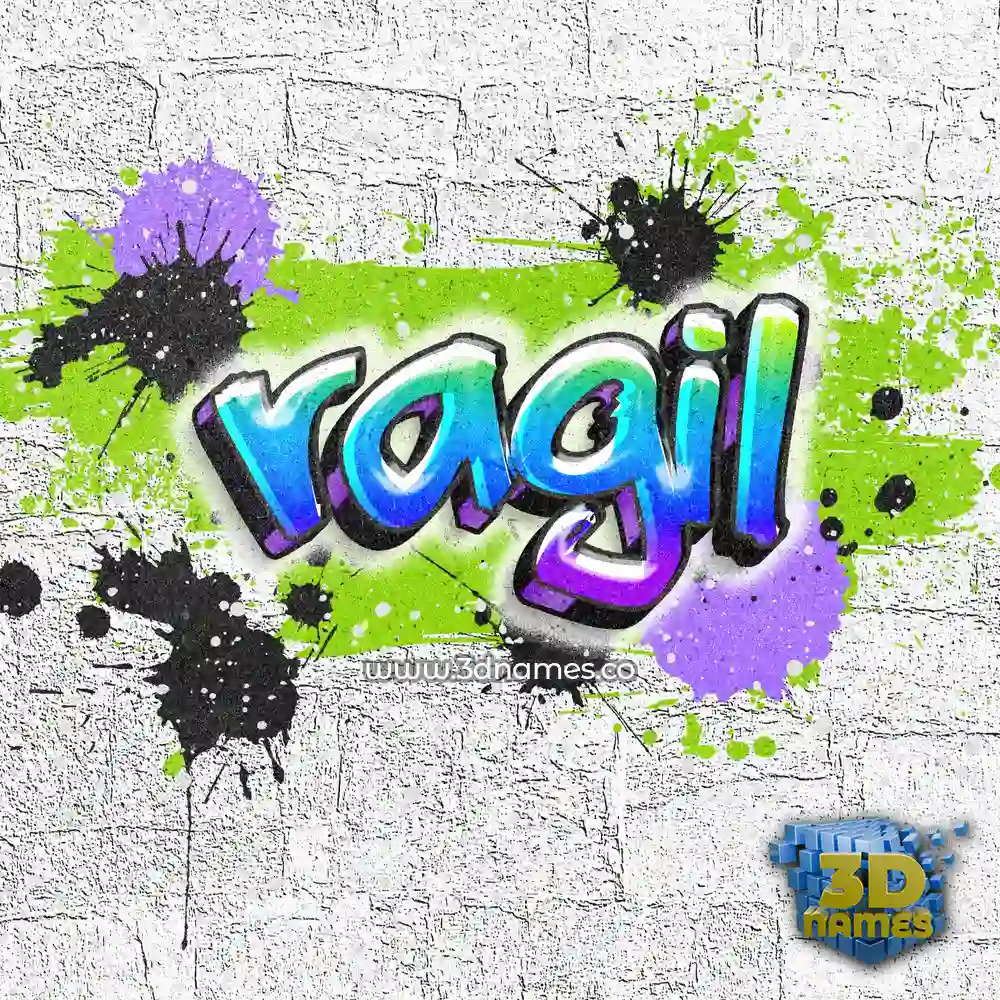 ragil in Graffiti Grunge style - 3D name wallpaper