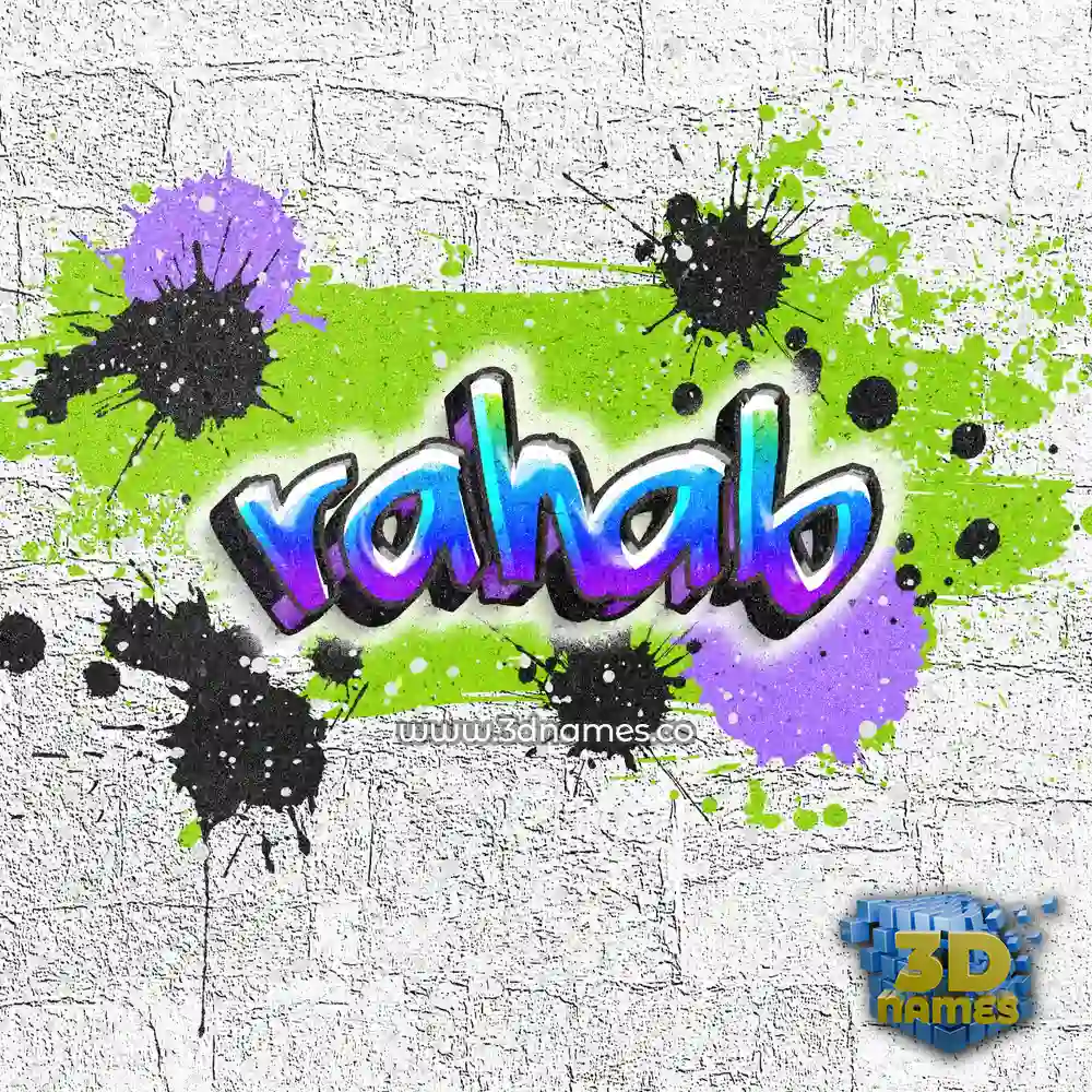 rahab in Graffiti Grunge style - 3D name wallpaper