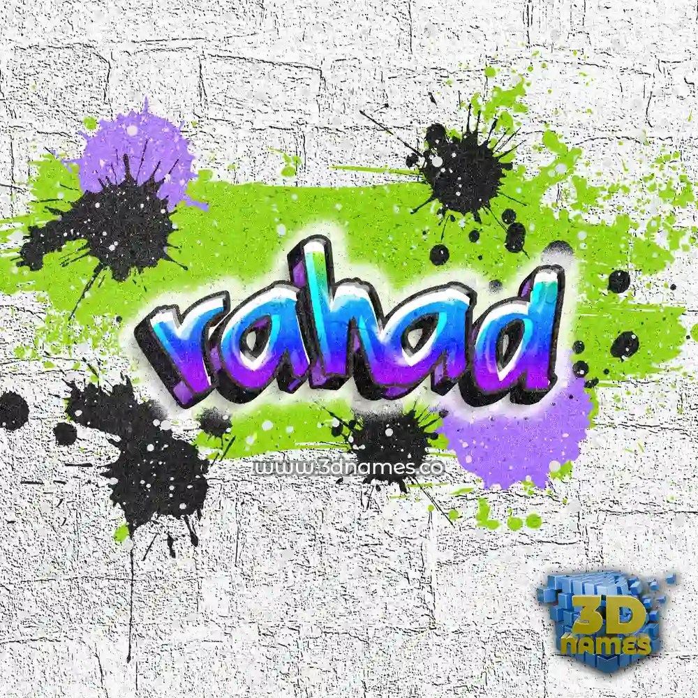 rahad in Graffiti Grunge style - 3D name wallpaper