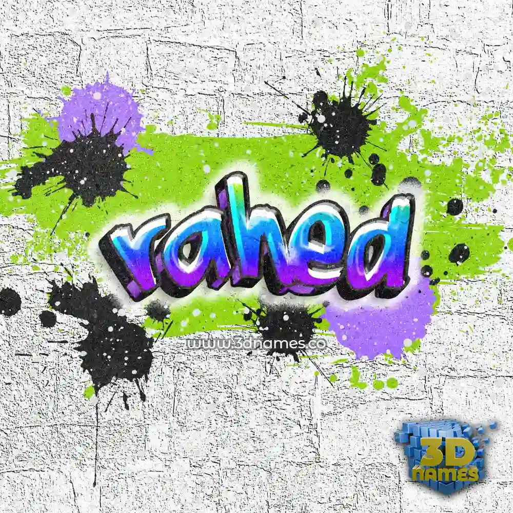 rahed in Graffiti Grunge style - 3D name wallpaper