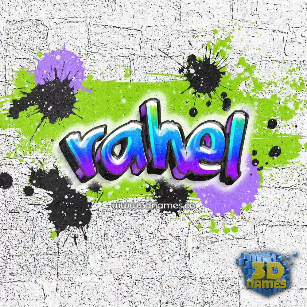 rahel in Graffiti Grunge style - 3D name wallpaper