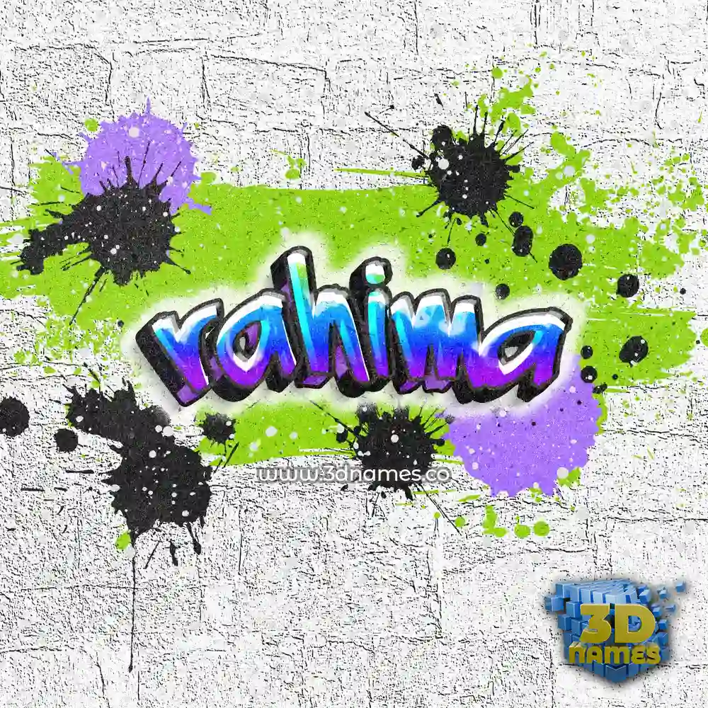 rahima in Graffiti Grunge style - 3D name wallpaper