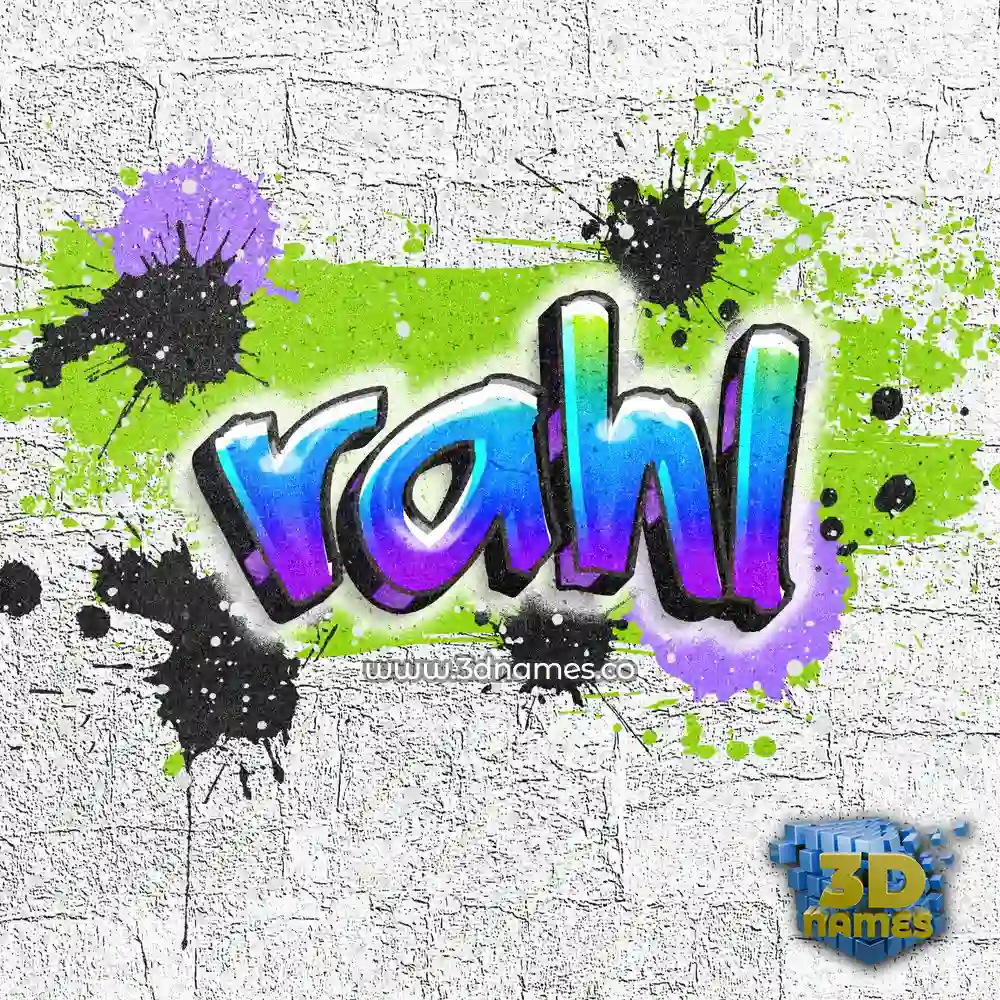 rahl in Graffiti Grunge style - 3D name wallpaper