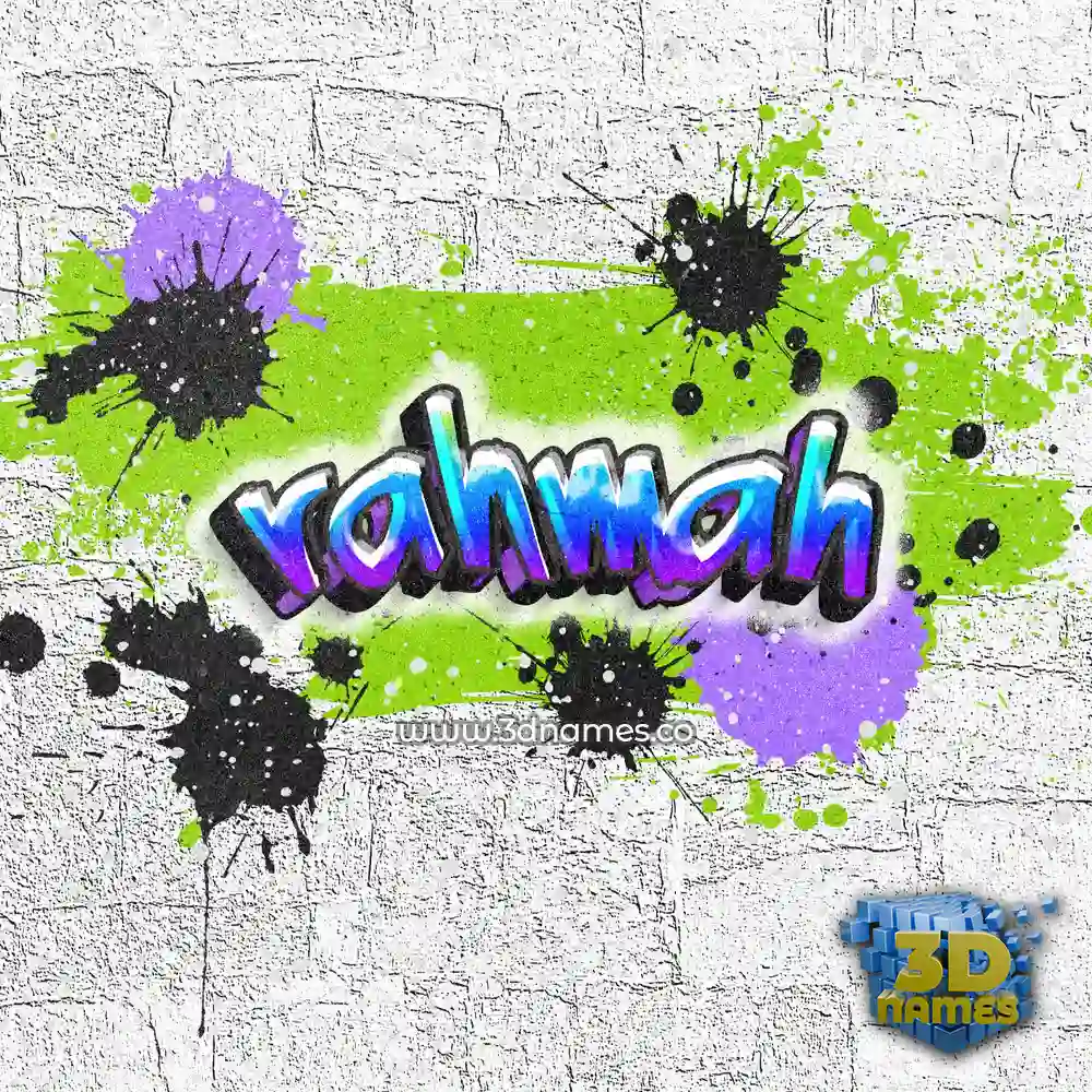 rahmah in Graffiti Grunge style - 3D name wallpaper
