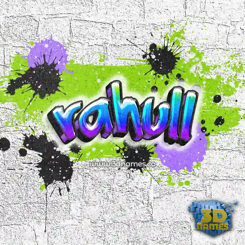 rahull in Graffiti Grunge style - 3D name wallpaper