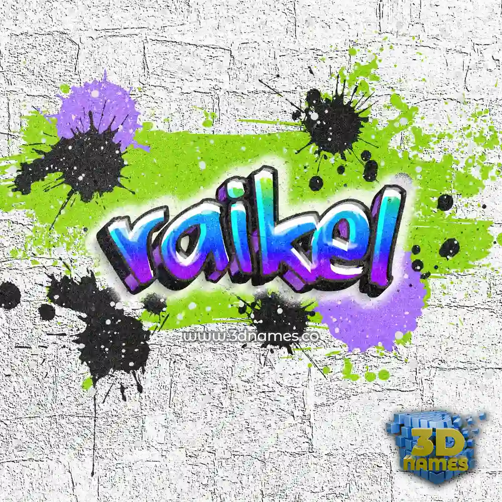 raikel in Graffiti Grunge style - 3D name wallpaper