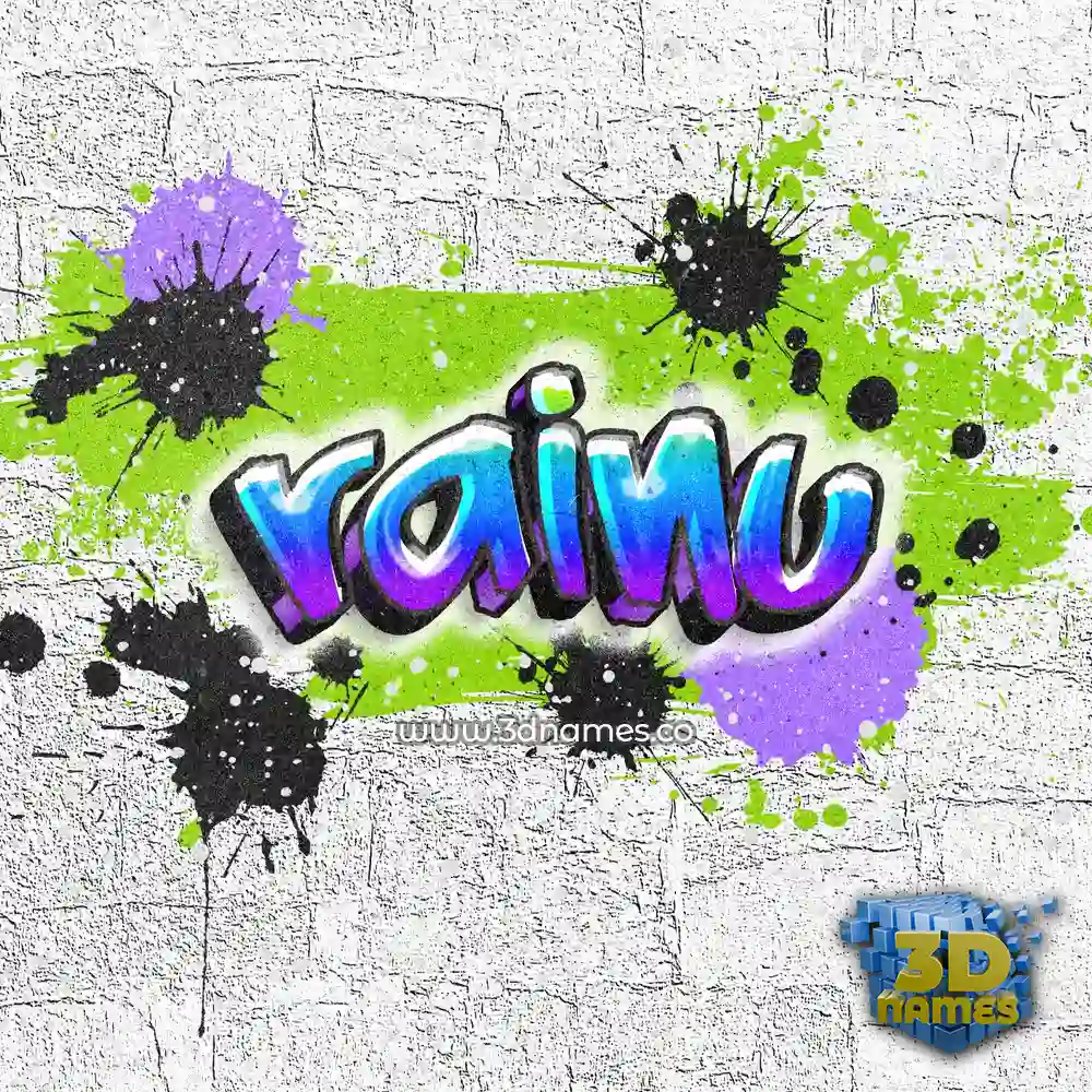 rainu in Graffiti Grunge style - 3D name wallpaper
