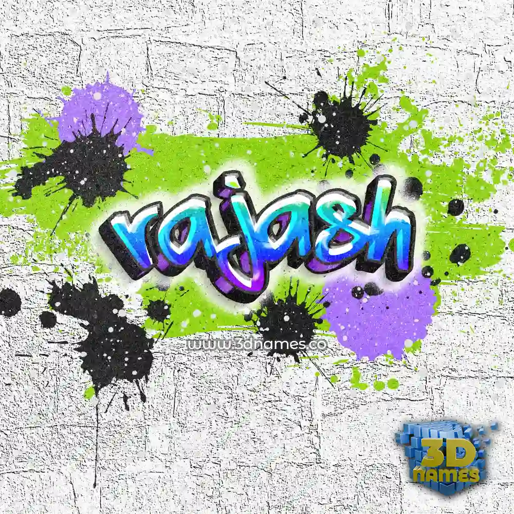rajash in Graffiti Grunge style - 3D name wallpaper