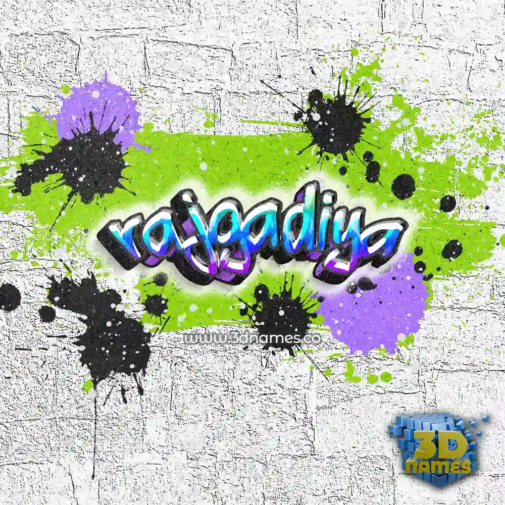 rajgadiya in Graffiti Grunge style - 3D name wallpaper