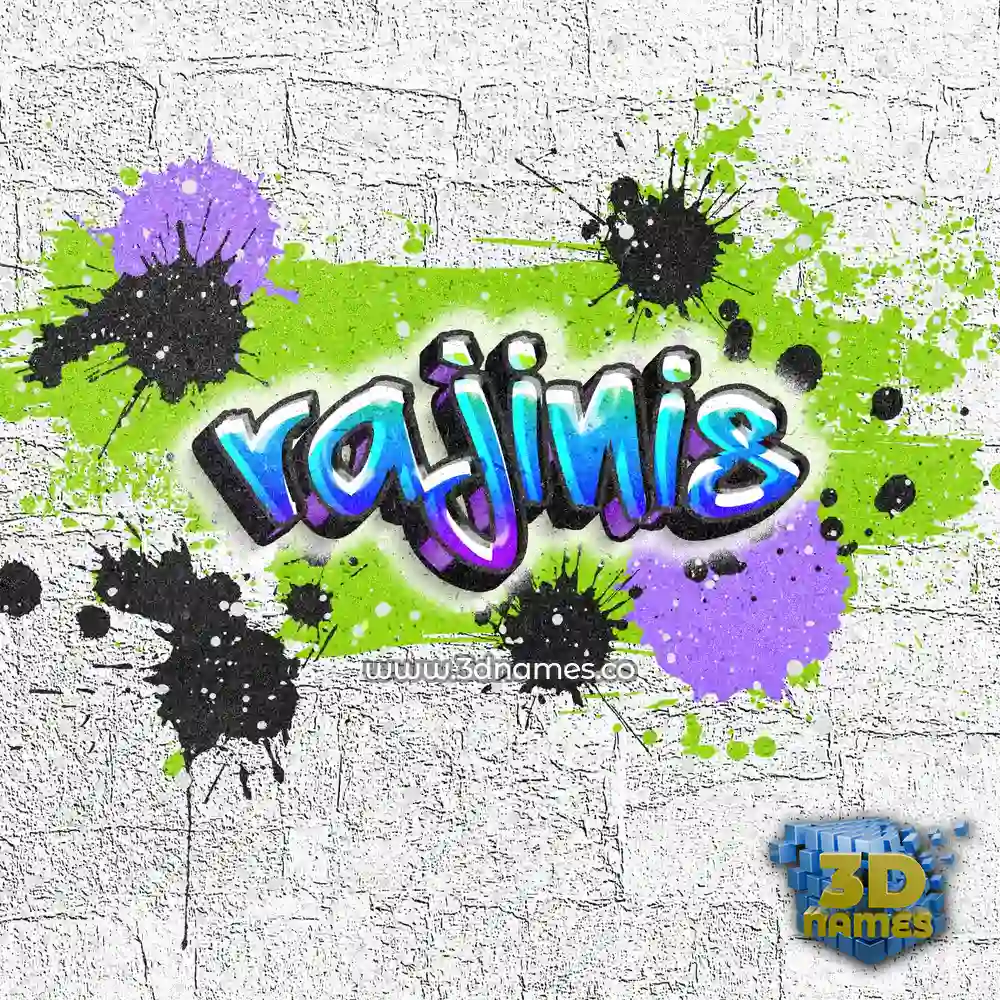 rajinis in Graffiti Grunge style - 3D name wallpaper