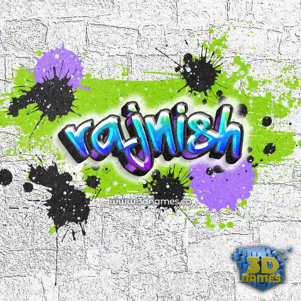 rajnish in Graffiti Grunge style - 3D name wallpaper