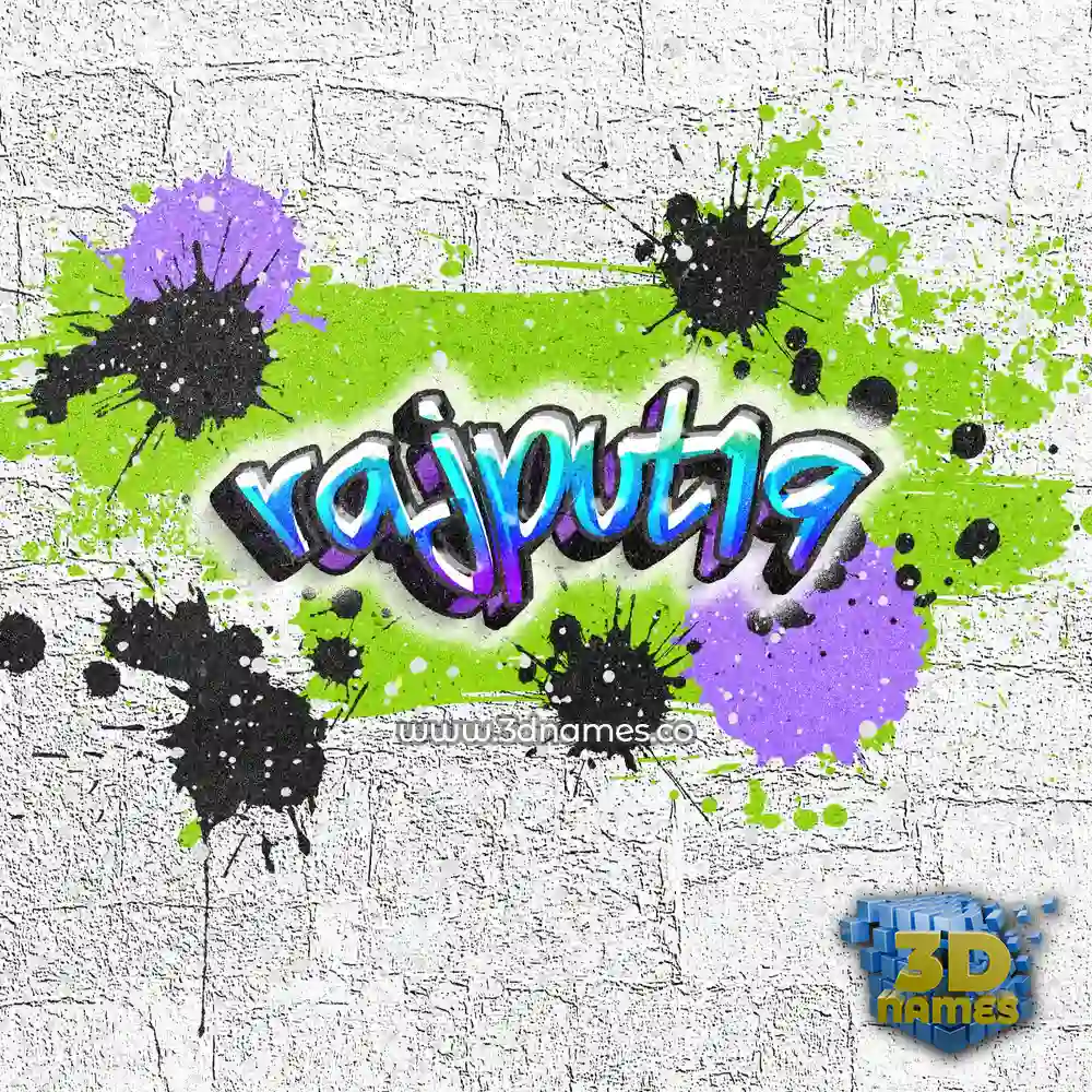 rajput19 in Graffiti Grunge style - 3D name wallpaper