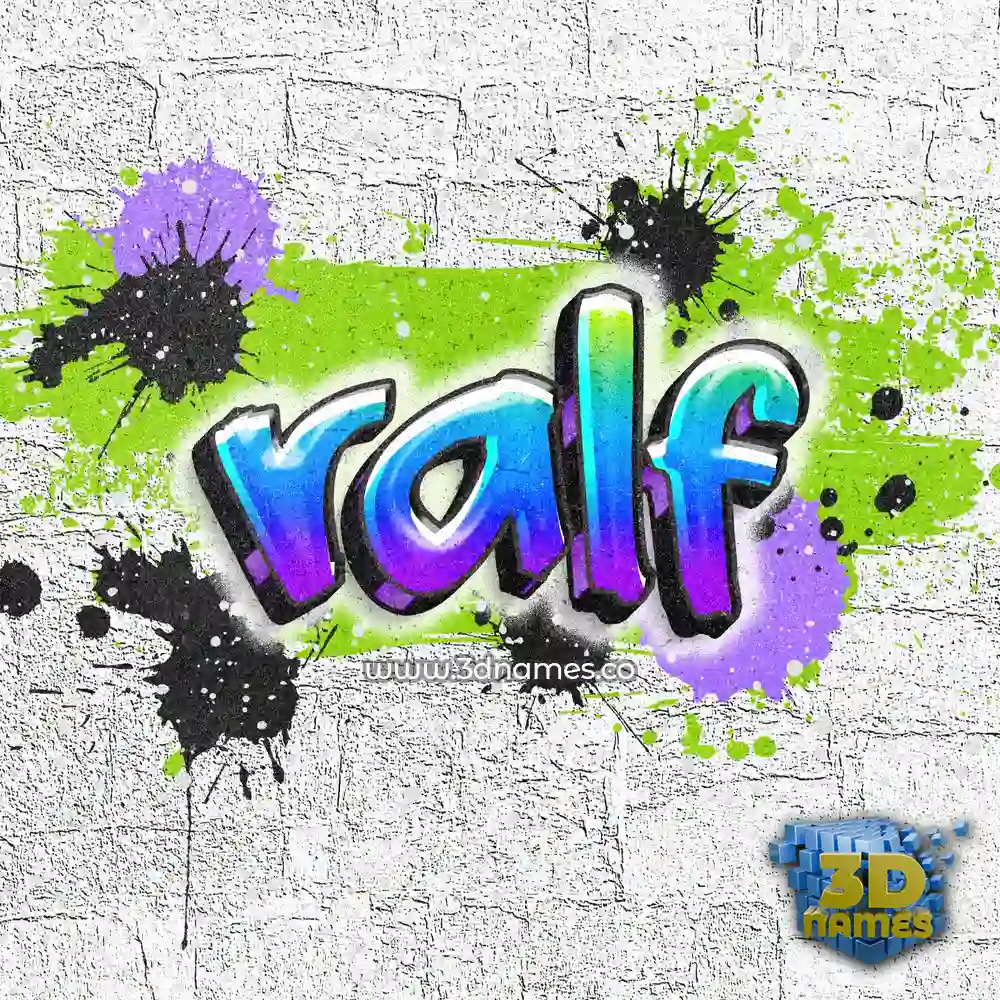 ralf in Graffiti Grunge style - 3D name wallpaper