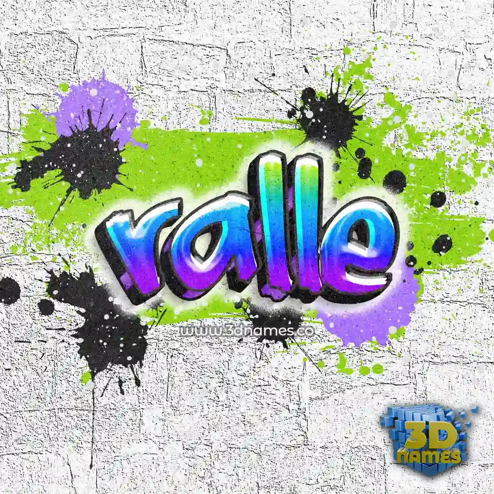 ralle in Graffiti Grunge style - 3D name wallpaper