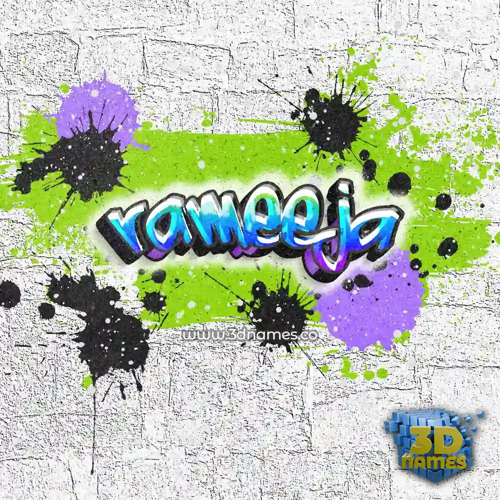 rameeja in Graffiti Grunge style - 3D name wallpaper