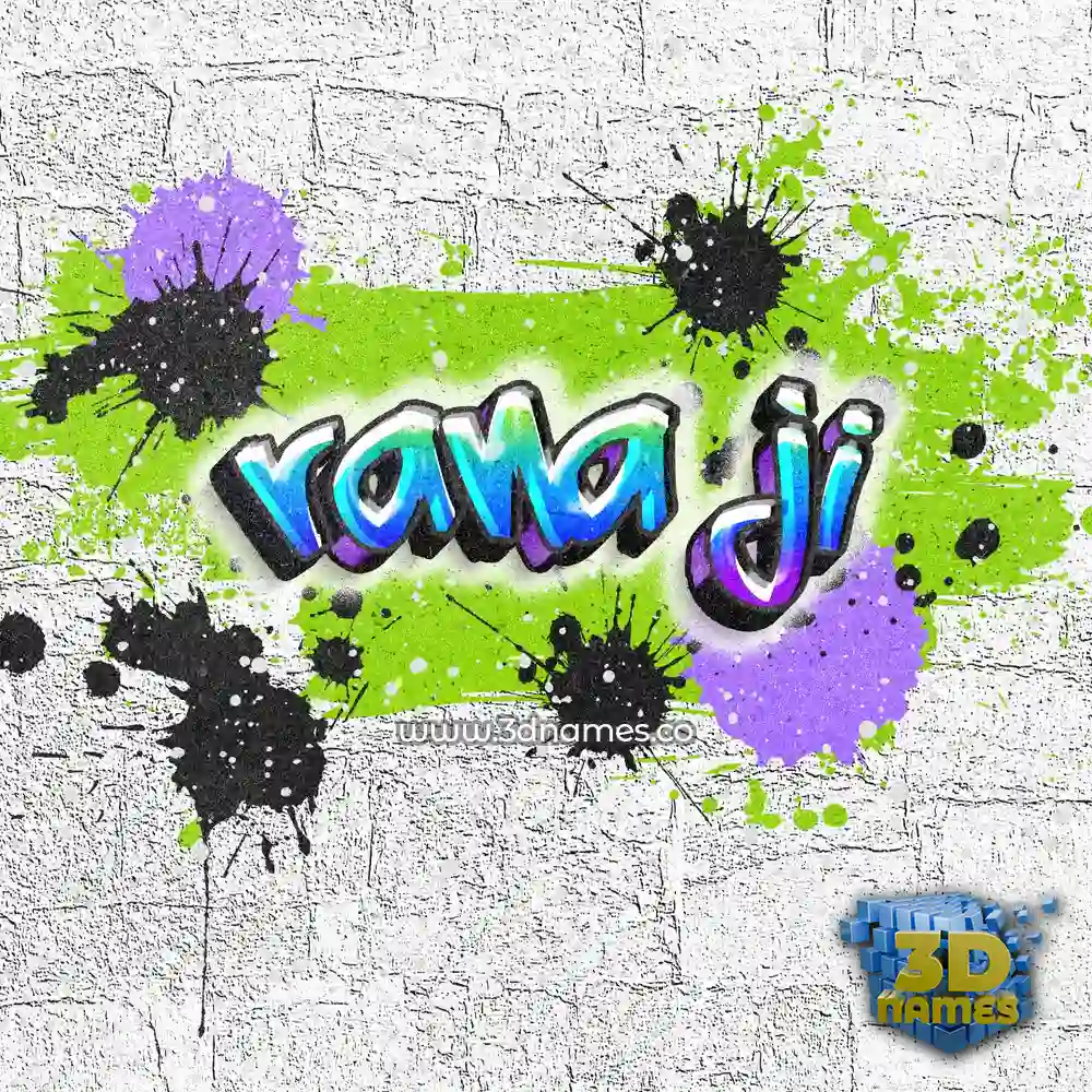 rana ji in Graffiti Grunge style - 3D name wallpaper